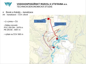 Kanalizace v Borku a Kabátech